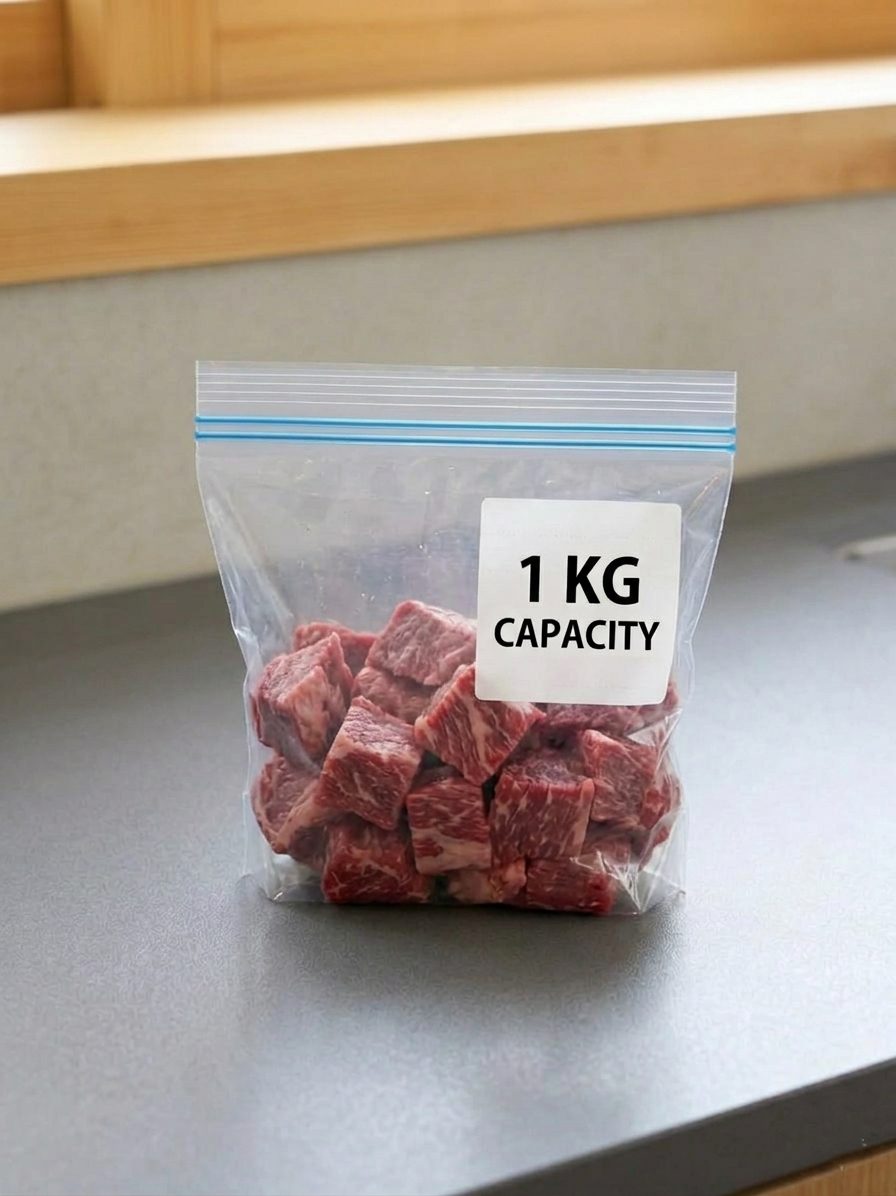 Meat Zipper Poly Bags 25 Pcs